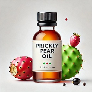 Prickly pear oil is a nourishing natural oil rich in antioxidants and essential fatty acids such as Omega 6 and 9, as well as Vitamin E. It is known for its effective skin moisturizing and rejuvenating properties, which helps reduce signs of aging and enhance skin elasticity. Prickly pear oil is also used to nourish and strengthen hair, giving it shine and vitality. It is an ideal choice for natural and healthy skin and hair care