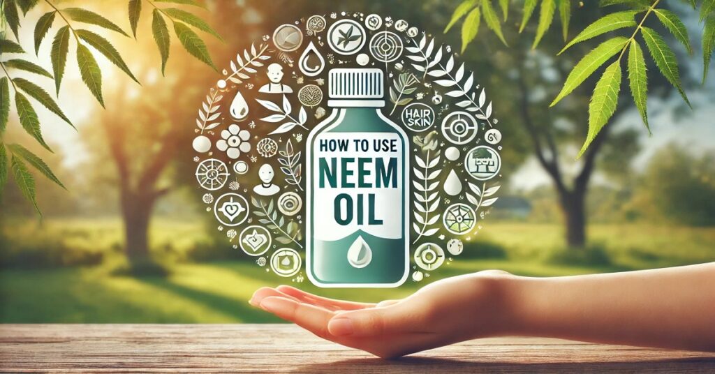 There are many ways to use neem oil and include several aspects of skin and hair care. Diluted neem oil can be applied to the face to reduce acne and inflammation, or mixed with a carrier oil and applied to the scalp to promote healthy hair and get rid of dandruff. A few drops of neem oil can also be added to moisturizers or skincare products to increase hydration and strengthen the skin. For general use, it is best to dilute neem oil with a carrier oil such as coconut oil or olive oil to avoid skin irritation.