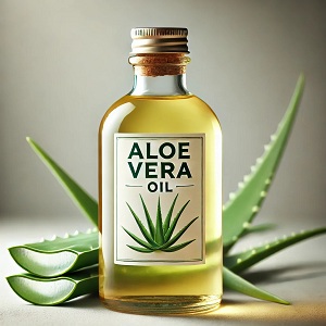 Aloe vera oil – a soothing, hydrating oil derived from aloe vera, known for its natural anti-inflammatory and healing properties. Ideal for calming irritated skin, moisturizing dry areas, and promoting a healthy, glowing complexion. Aloe vera oil is gentle and versatile, making it a popular choice for skincare and haircare routines